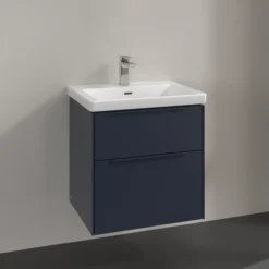 V&b subway 3.0 servantskap 57x47 marine blue håndtak i møbelets farge