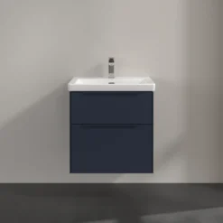 V&b subway 3.0 servantskap 57x47 marine blue håndtak i møbelets farge