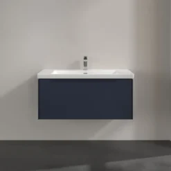 V&b subway 3.0 servantskap 97x42 marine blue håndtak i møbelets farge