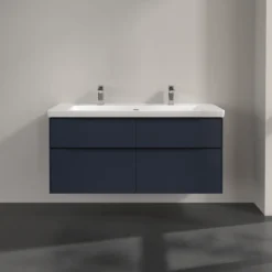 V&b subway 3.0 servantskap 127x57 marine blue håndtak i volcano black