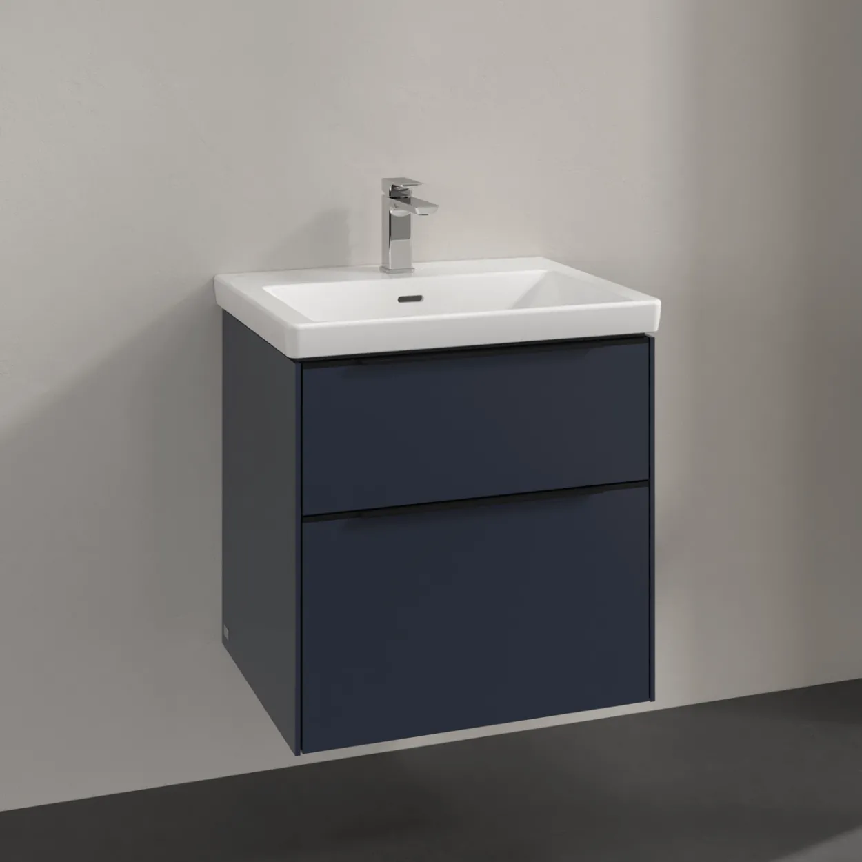 V&b subway 3.0 servantskap 57x47 marine blue håndtak i volcano black