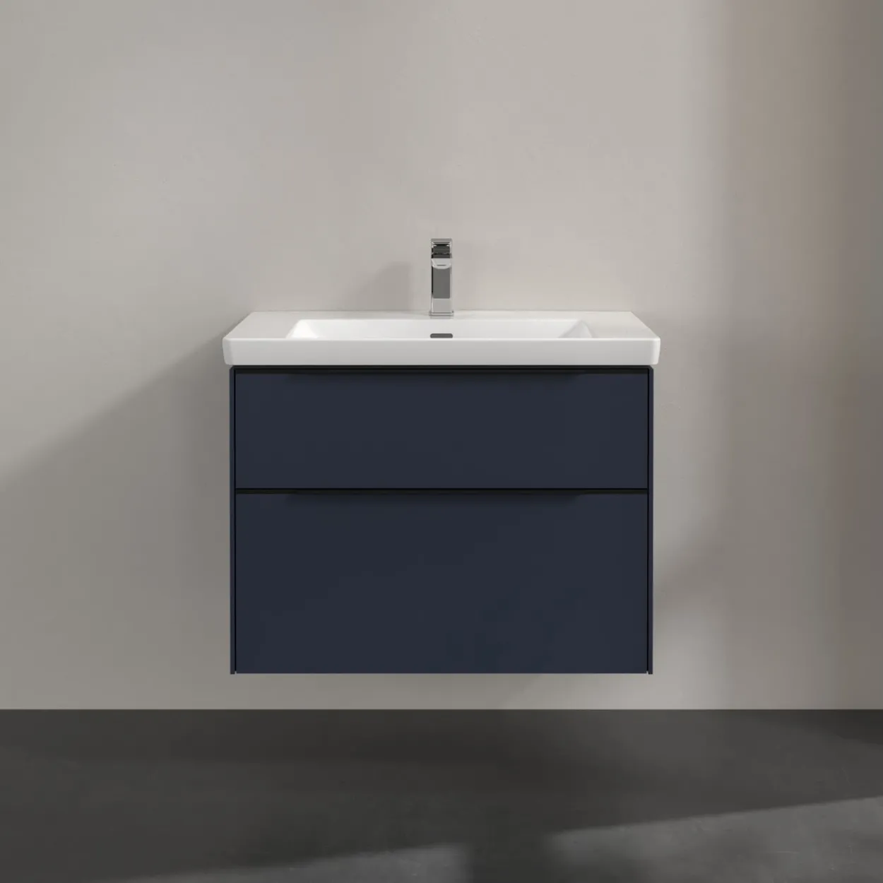 V&b subway 3.0 servantskap 77x57 marine blue håndtak i volcano black