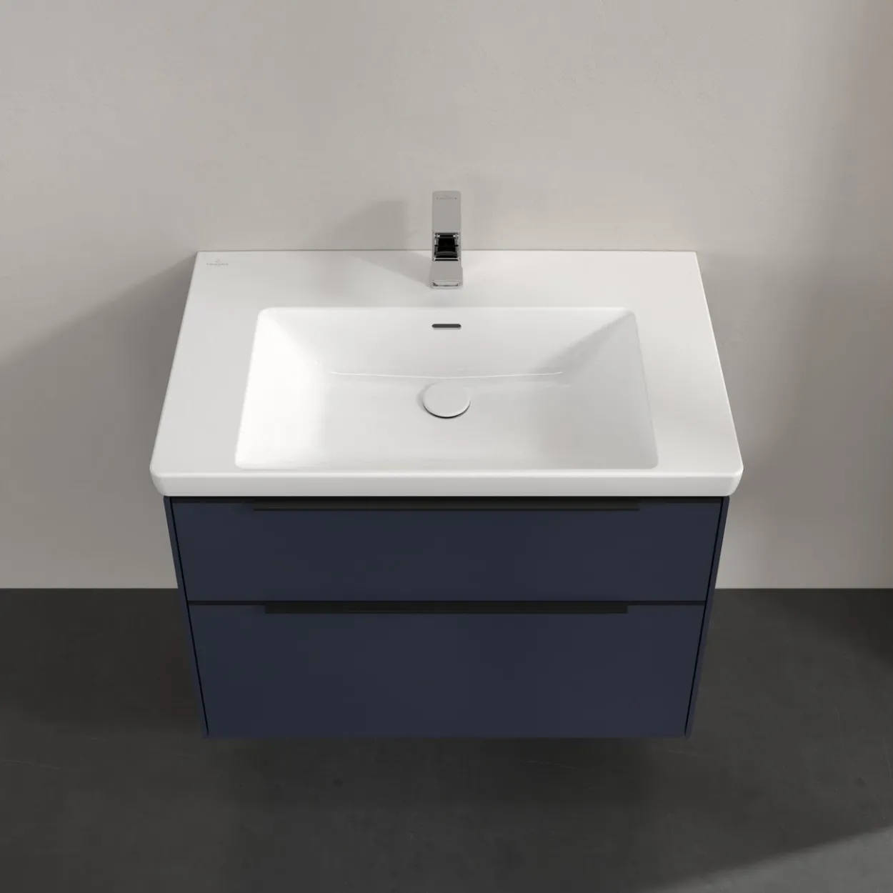 V&b subway 3.0 servantskap 77x57 marine blue håndtak i volcano black