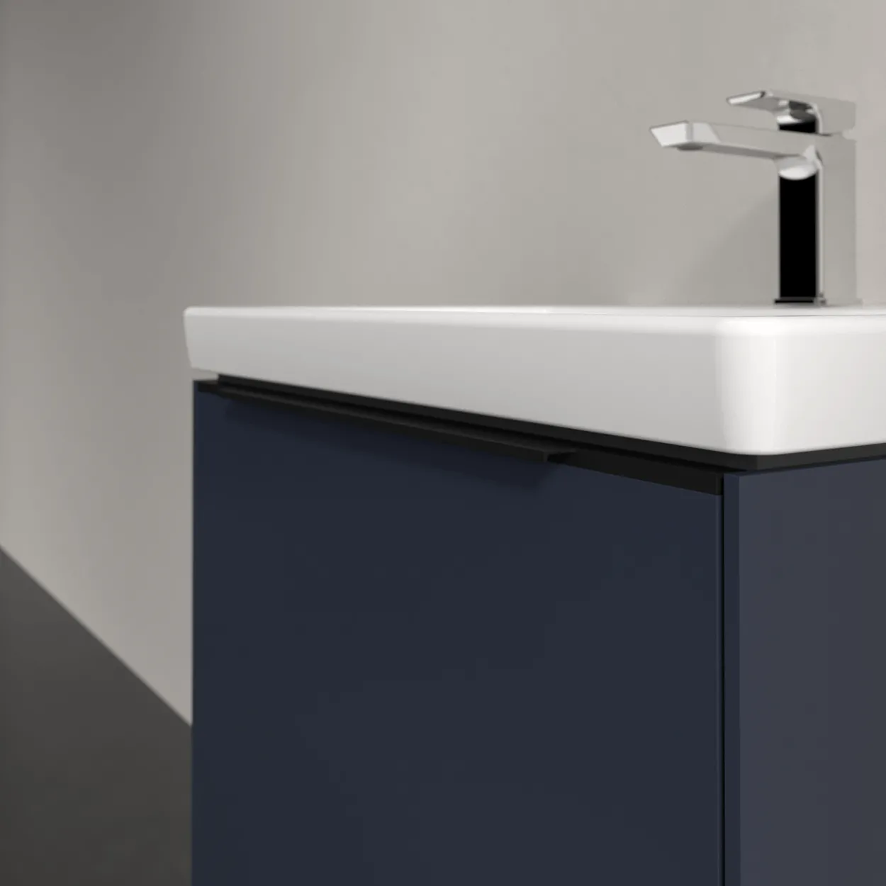 V&b subway 3.0 servantskap 57x42 marine blue håndtak i volcano black