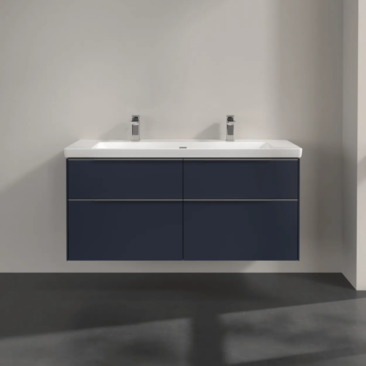 V&b subway 3.0 servantskap 127x57 marine blue m/lys håndtak i krom