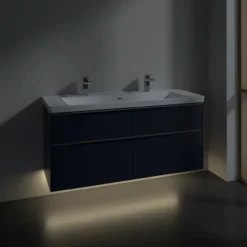 V&b subway 3.0 servantskap 127x57 marine blue m/lys håndtak i krom