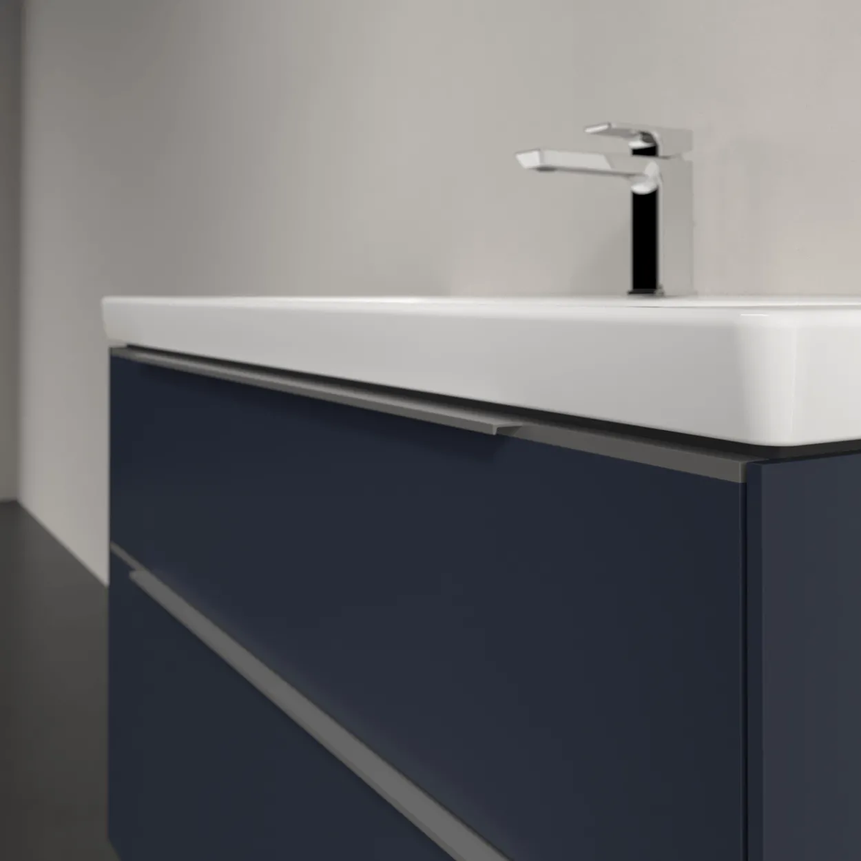 V&b subway 3.0 servantskap 97x57 marine blue m/lys håndtak i krom