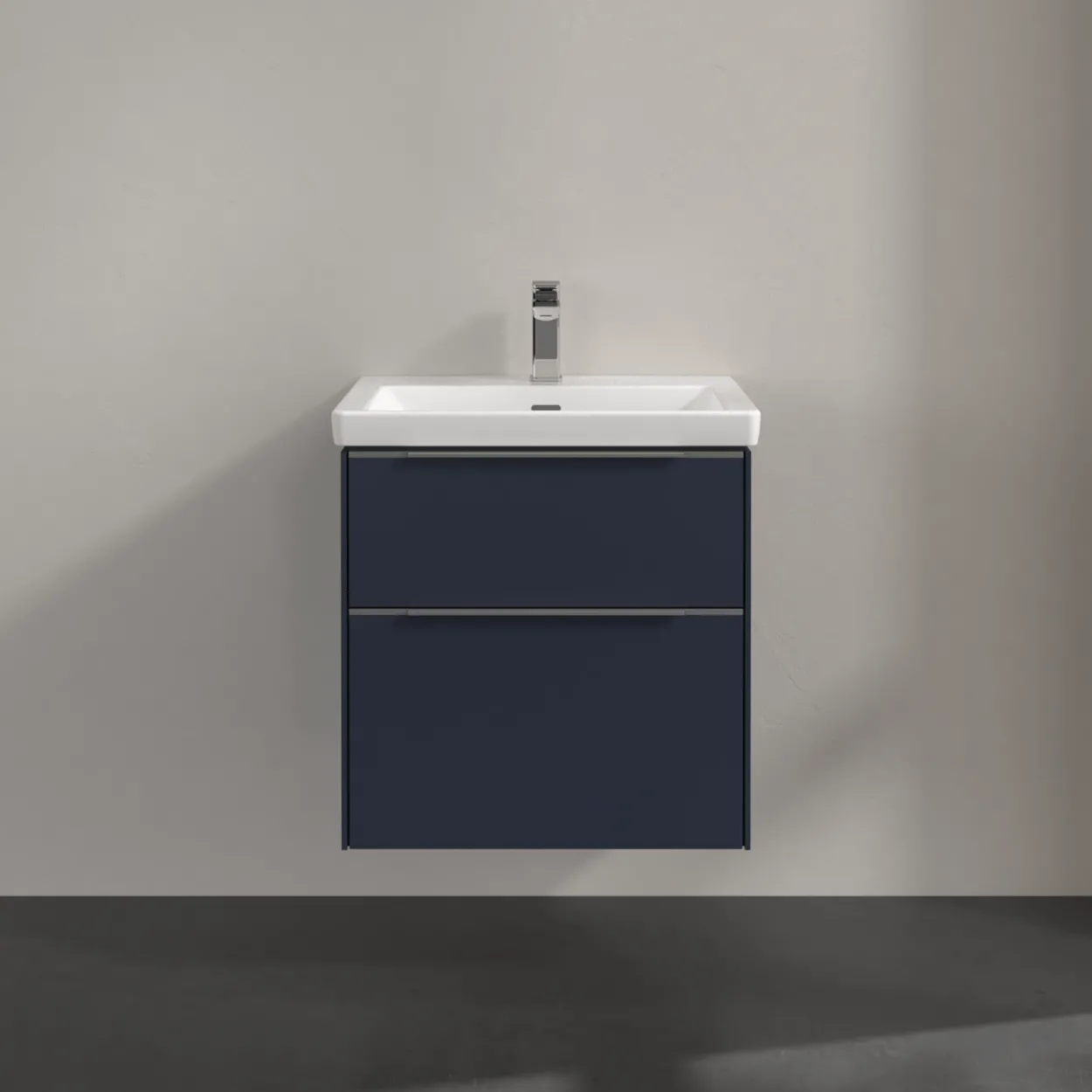 V&b subway 3.0 servantskap 57x47 marine blue m/lys håndtak i krom