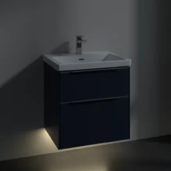V&b subway 3.0 servantskap 57x47 marine blue m/lys håndtak i krom