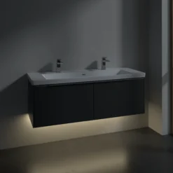 V&b subway 3.0 servantskap 127x42 marine blue m/lys håndtak i krom