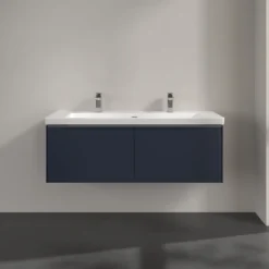 V&b subway 3.0 servantskap 127x42 marine blue m/lys håndtak i krom