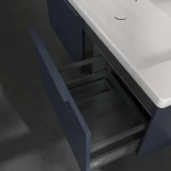 V&b subway 3.0 servantskap 127x42 marine blue m/lys håndtak i møbelets farge