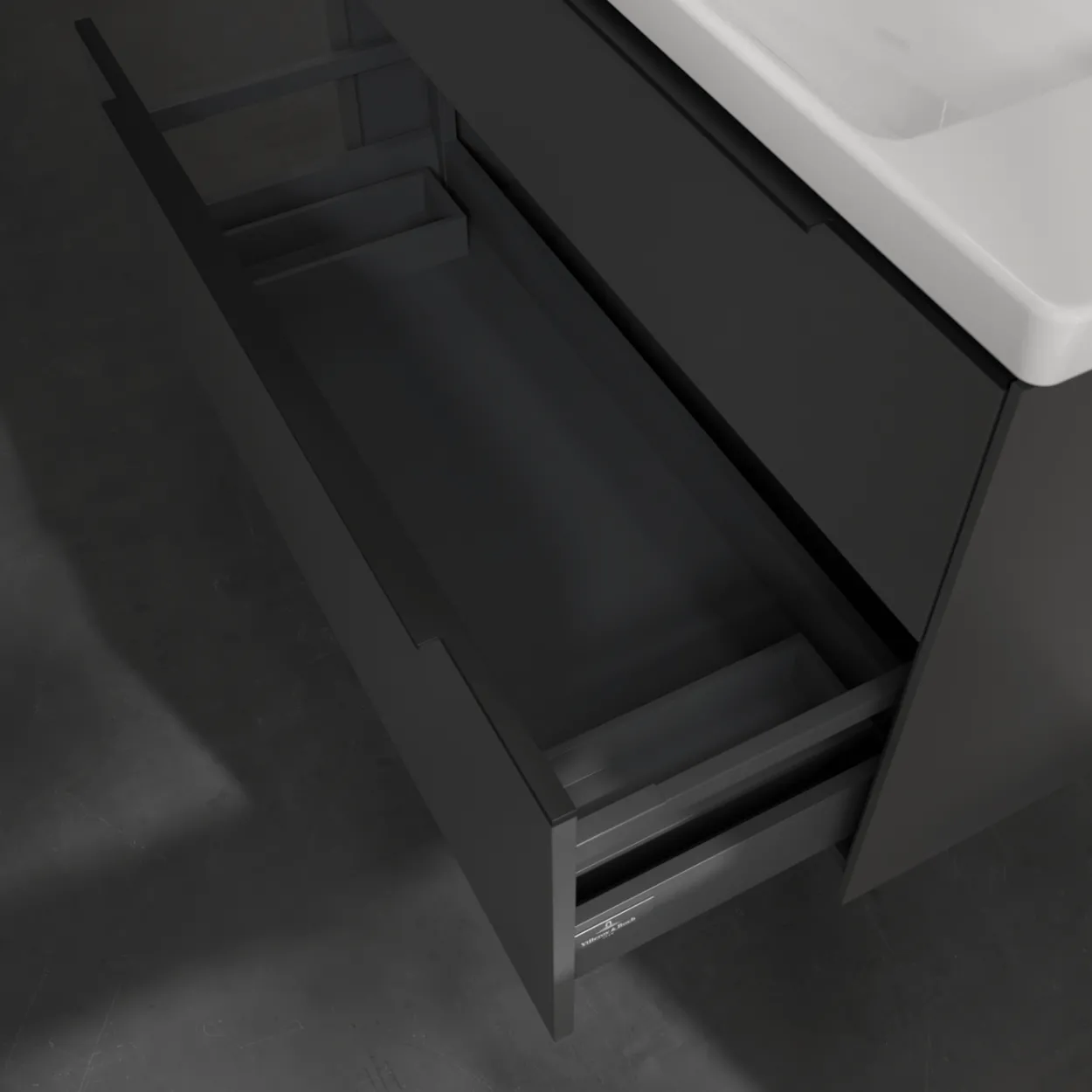 V&b subway 3.0 servantskap 97x57 marine blue m/lys håndtak i volcano black