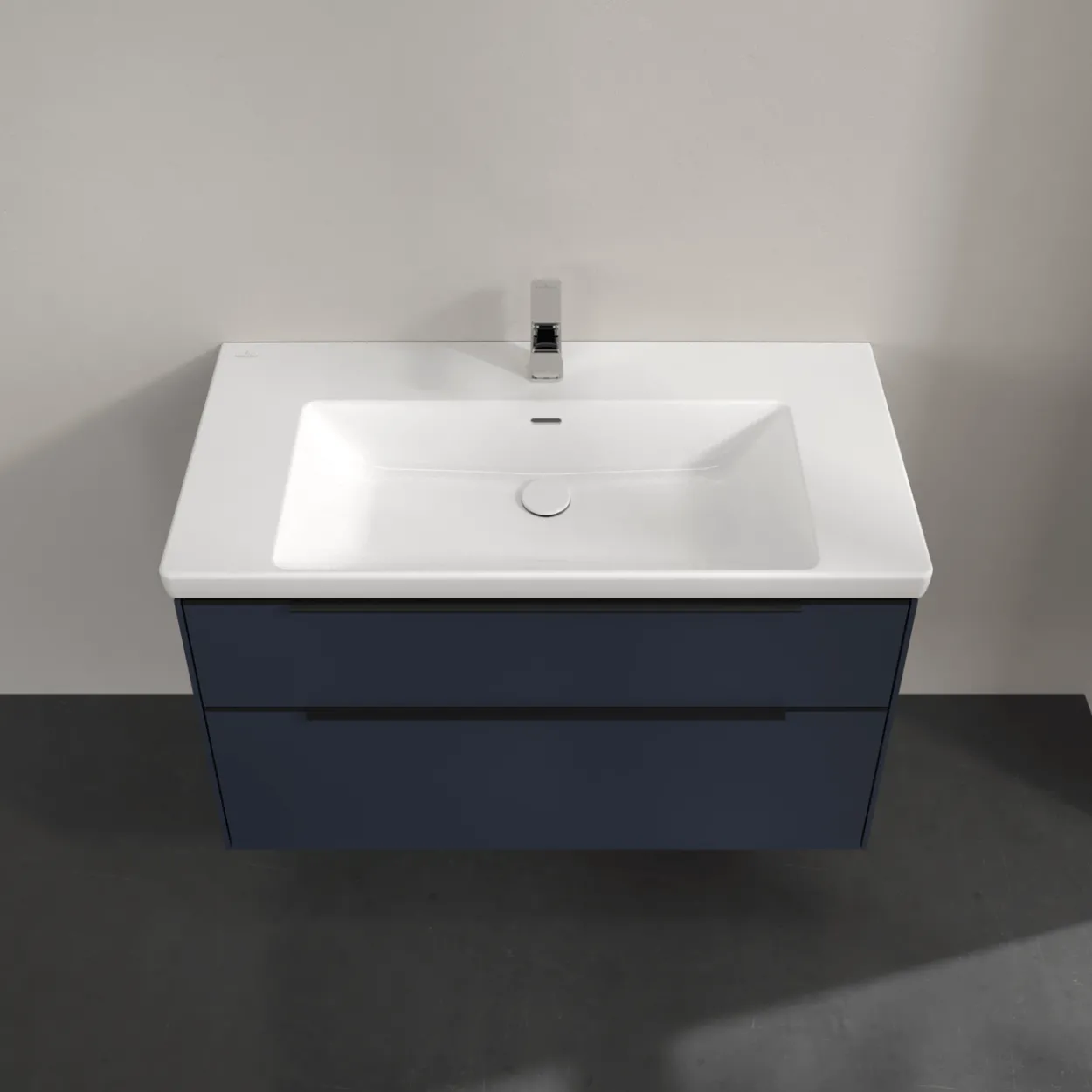 V&b subway 3.0 servantskap 97x57 marine blue m/lys håndtak i volcano black