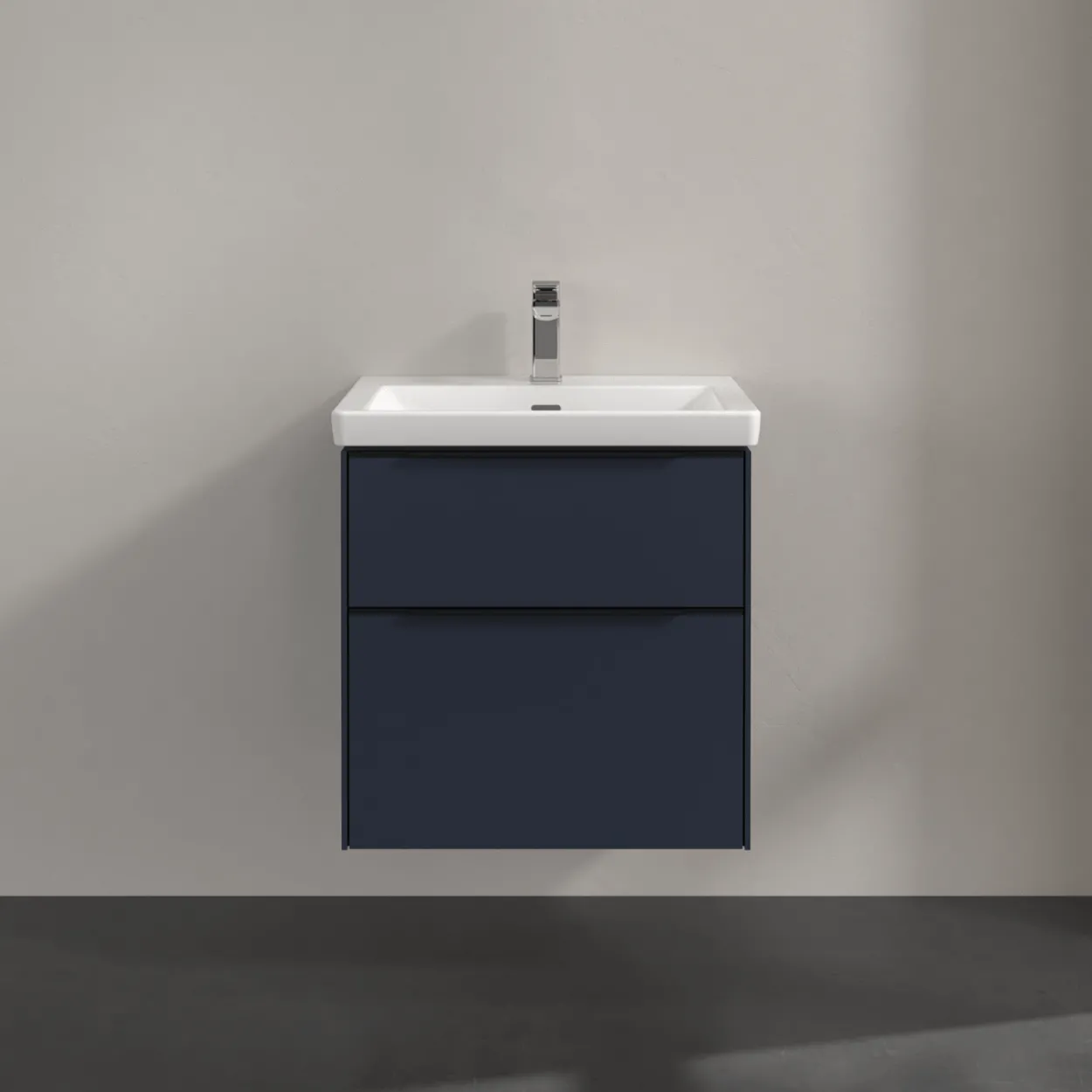 V&b subway 3.0 servantskap 57x47 marine blue m/lys håndtak i volcano black
