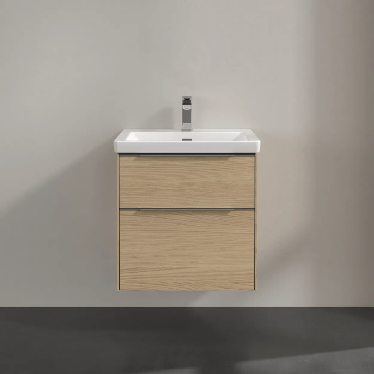 V&b subway 3.0 servantskap 57x47 nordic oak håndtak i krom
