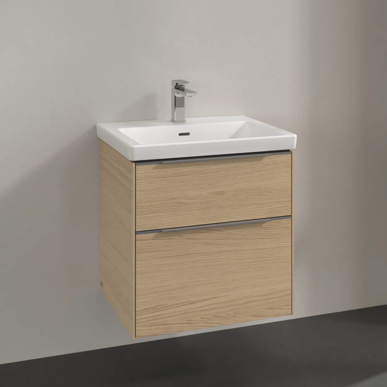 V&b subway 3.0 servantskap 57x47 nordic oak håndtak i krom