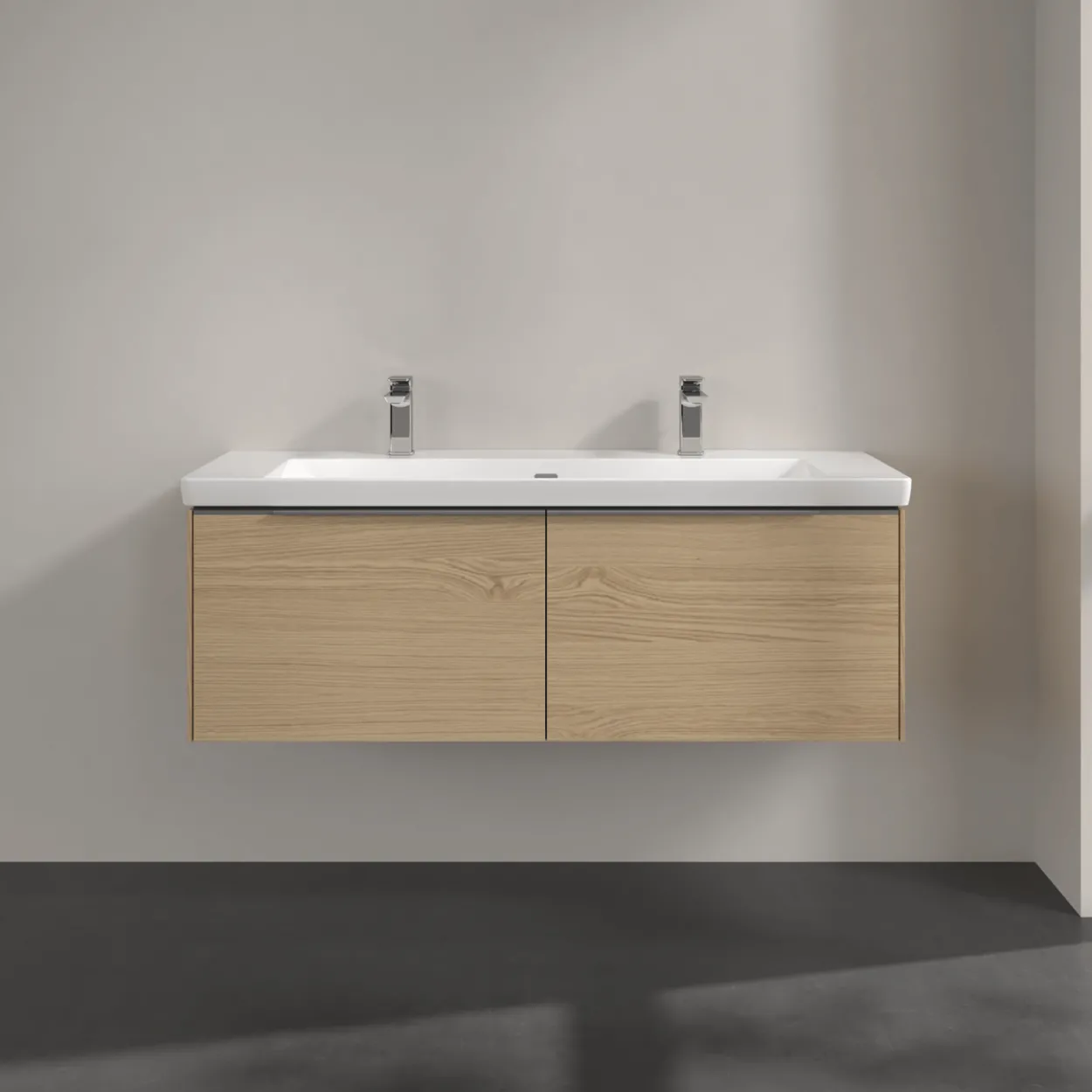 V&b subway 3.0 servantskap 127x42 nordic oak håndtak i krom