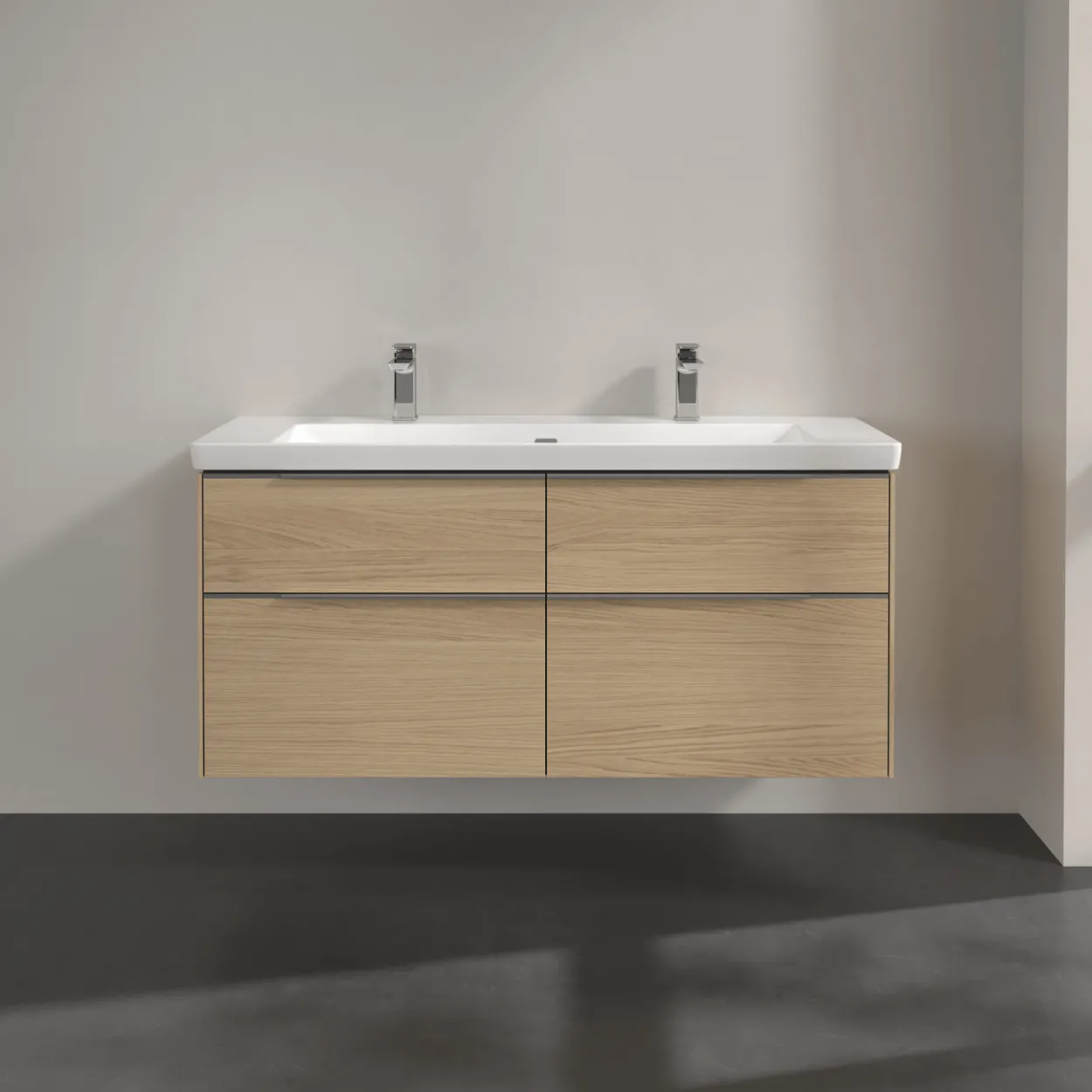 V&b subway 3.0 servantskap 127x57 nordic oak håndtak i krom