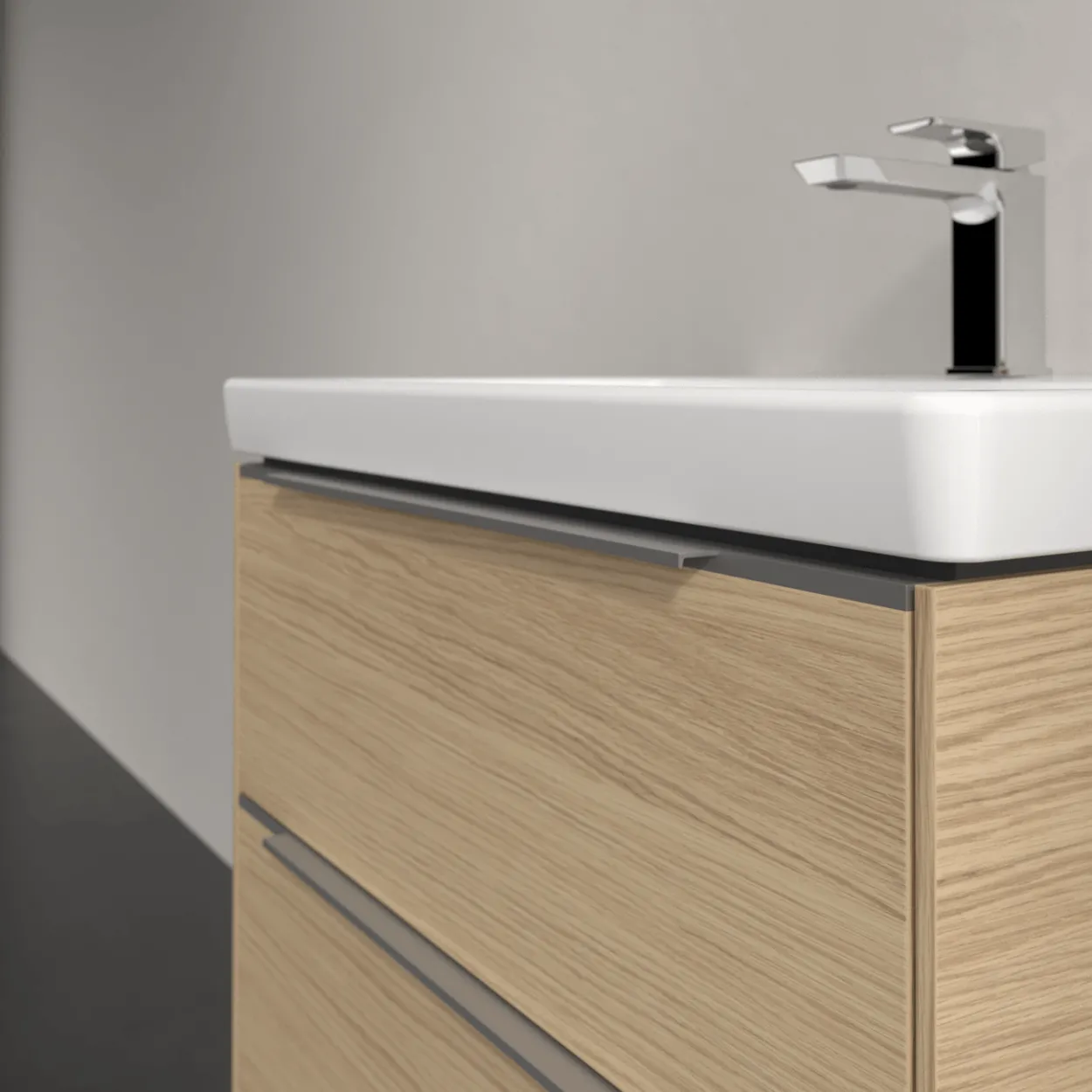 V&b subway 3.0 servantskap 62x57 nordic oak håndtak i krom