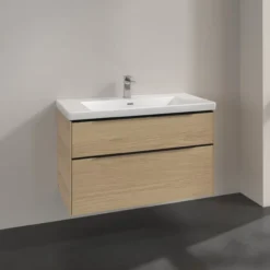V&b subway 3.0 servantskap 97x57 nordic oak håndtak i volcano black