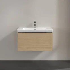 V&b subway 3.0 servantskap 77x42 nordic oak håndtak i volcano black