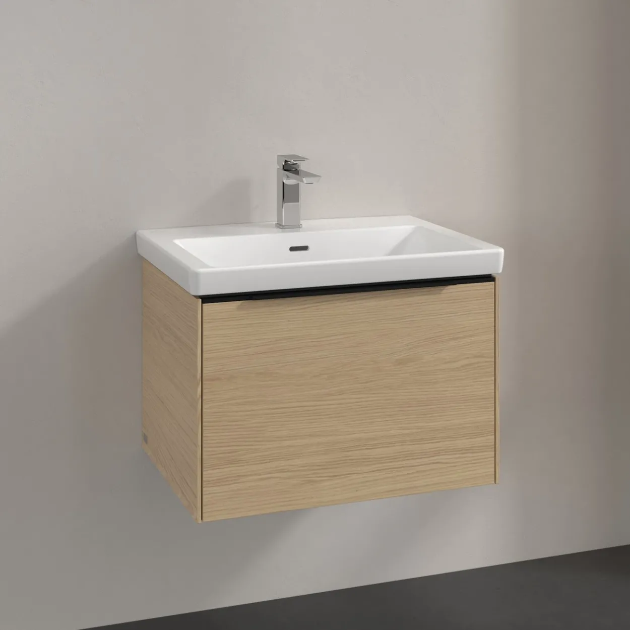 V&b subway 3.0 servantskap 66x42 nordic oak håndtak i volcano black