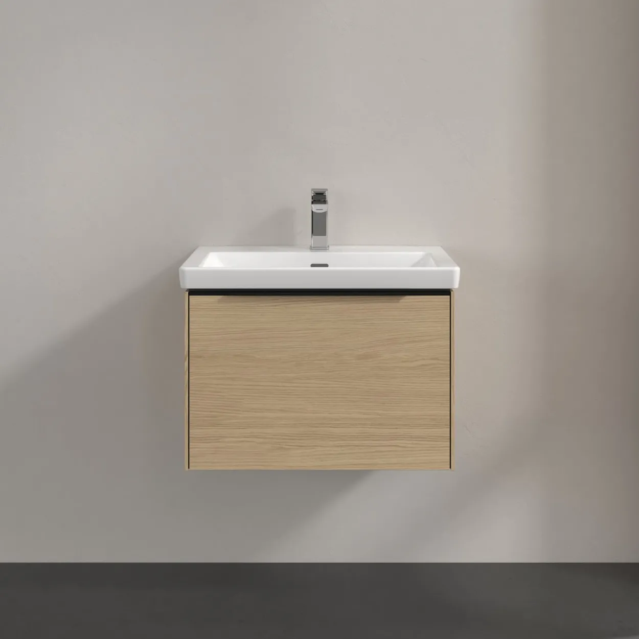 V&b subway 3.0 servantskap 66x42 nordic oak håndtak i volcano black