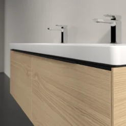 V&b subway 3.0 servantskap 127x42 nordic oak håndtak i volcano black