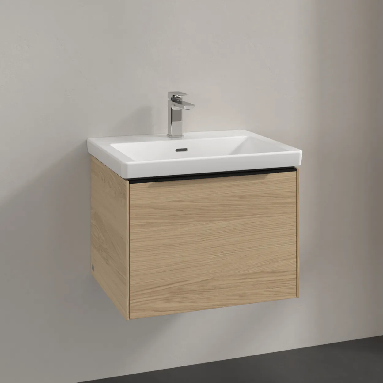 V&b subway 3.0 servantskap 57x42 nordic oak håndtak i volcano black