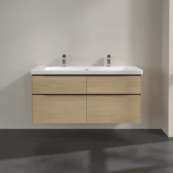 V&b subway 3.0 servantskap 127x57 nordic oak håndtak i volcano black