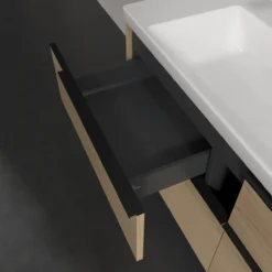 V&b subway 3.0 servantskap 127x57 nordic oak håndtak i volcano black