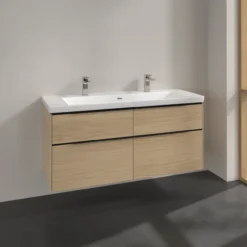 V&b subway 3.0 servantskap 127x57 nordic oak håndtak i volcano black