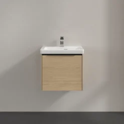 V&b subway 3.0 servantskap 47x42 nordic oak håndtak i volcano black