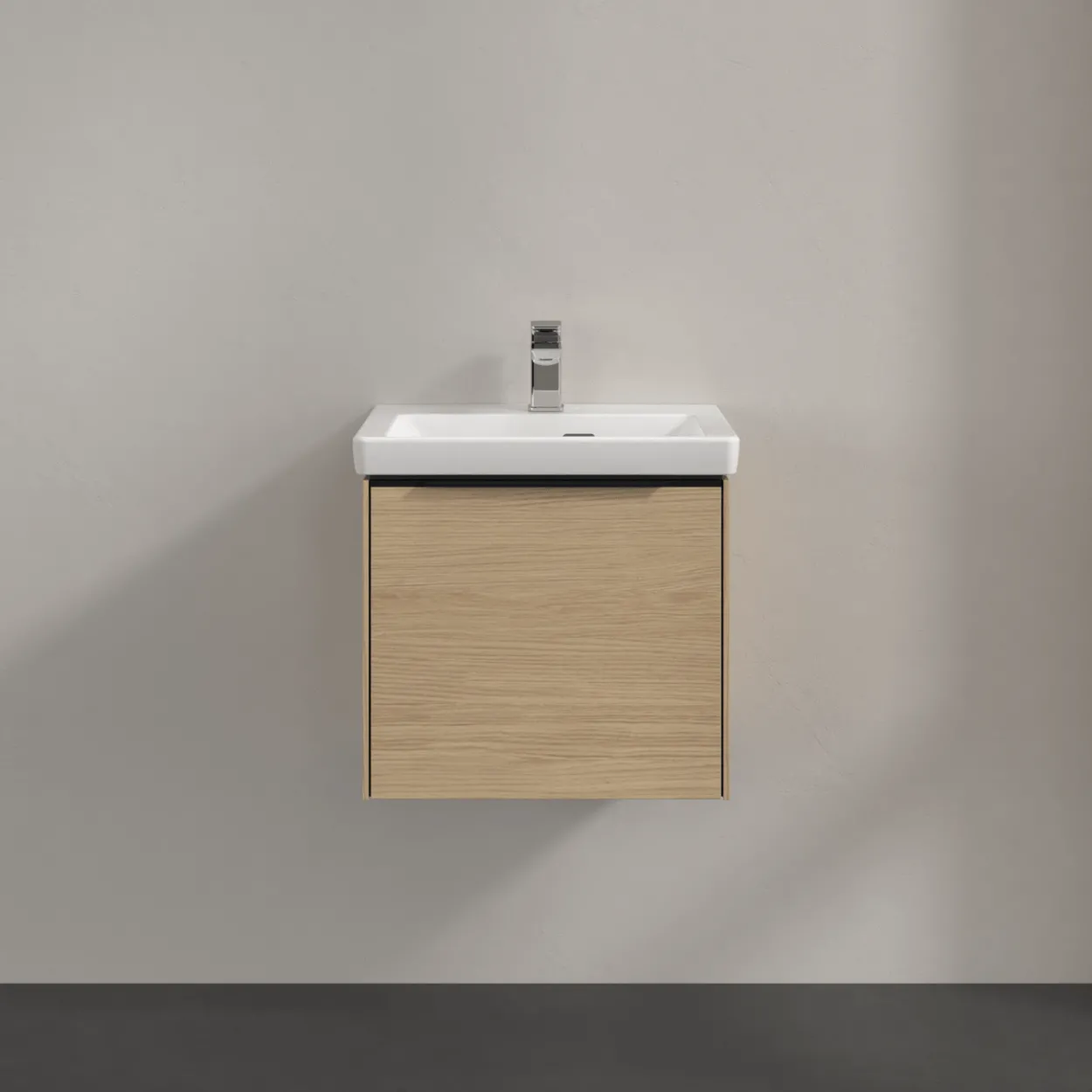 V&b subway 3.0 servantskap 47x42 nordic oak håndtak i volcano black