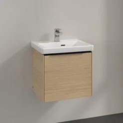 V&b subway 3.0 servantskap 47x42 nordic oak håndtak i volcano black