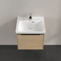 V&b subway 3.0 servantskap 47x42 nordic oak håndtak i volcano black