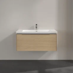 V&b subway 3.0 servantskap 97x42 nordic oak m/lys håndtak i krom