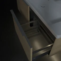 V&b subway 3.0 servantskap 127x42 nordic oak m/lys håndtak i krom