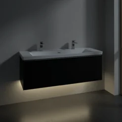 V&b subway 3.0 servantskap 127x42 nordic oak m/lys håndtak i krom
