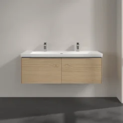 V&b subway 3.0 servantskap 127x42 nordic oak m/lys håndtak i krom