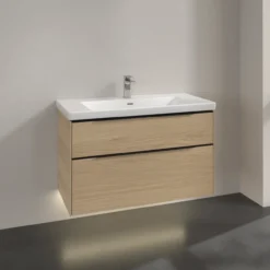 V&b subway 3.0 servantskap 97x57 nordic oak m/lys håndtak i volcano black