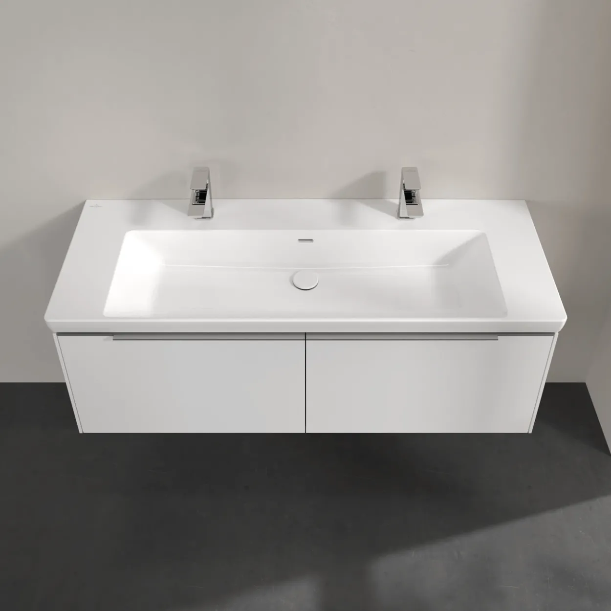 V&b subway 3.0 servantskap 127x42 pure white håndtak i krom