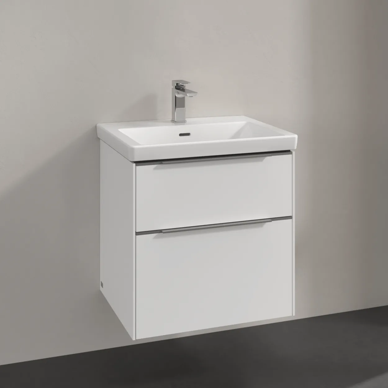 V&b subway 3.0 servantskap 57x47 pure white håndtak i krom
