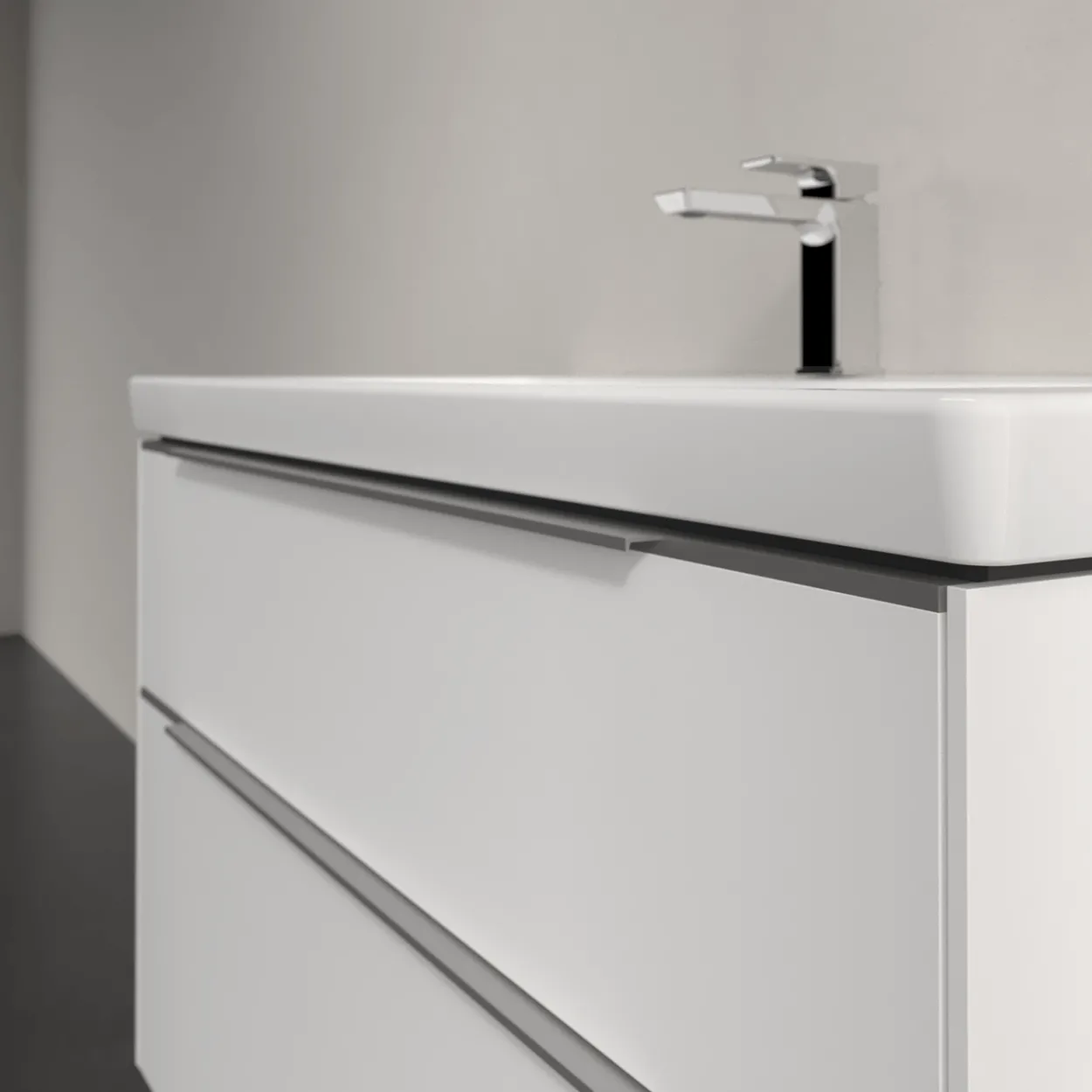 V&b subway 3.0 servantskap 97x57 pure white håndtak i krom