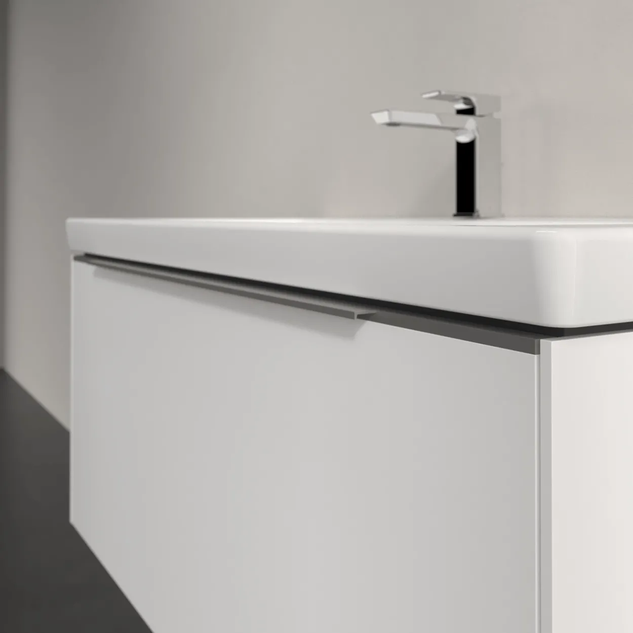 V&b subway 3.0 servantskap 97x42 pure white håndtak i krom