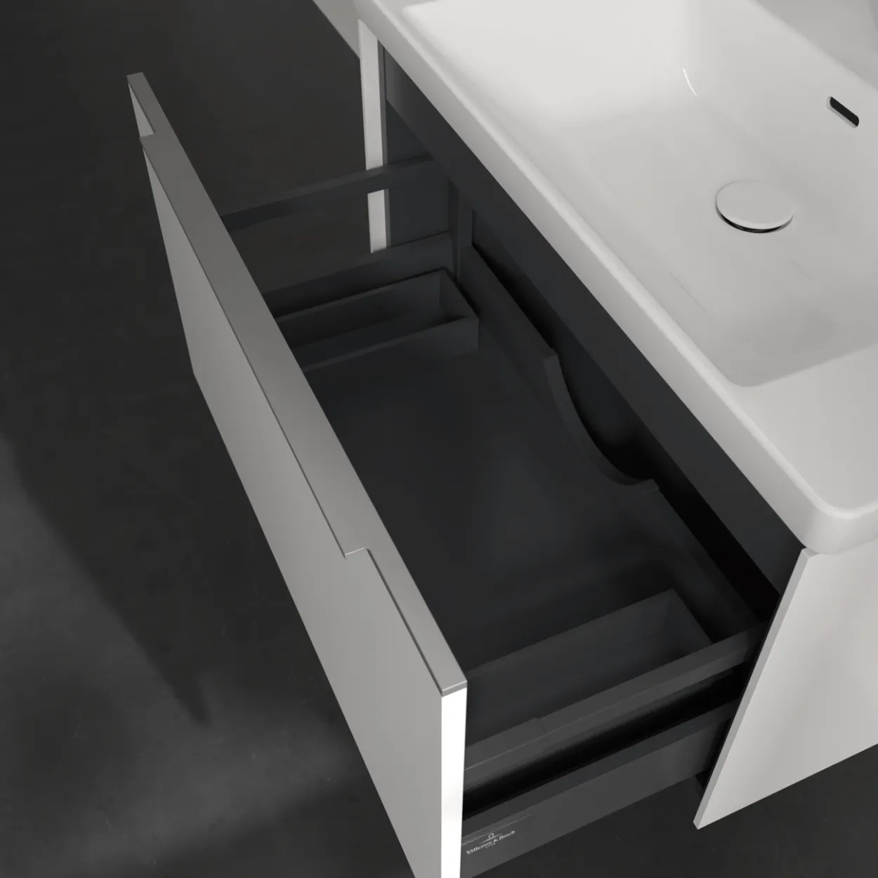 V&b subway 3.0 servantskap 77x42 pure white håndtak i krom
