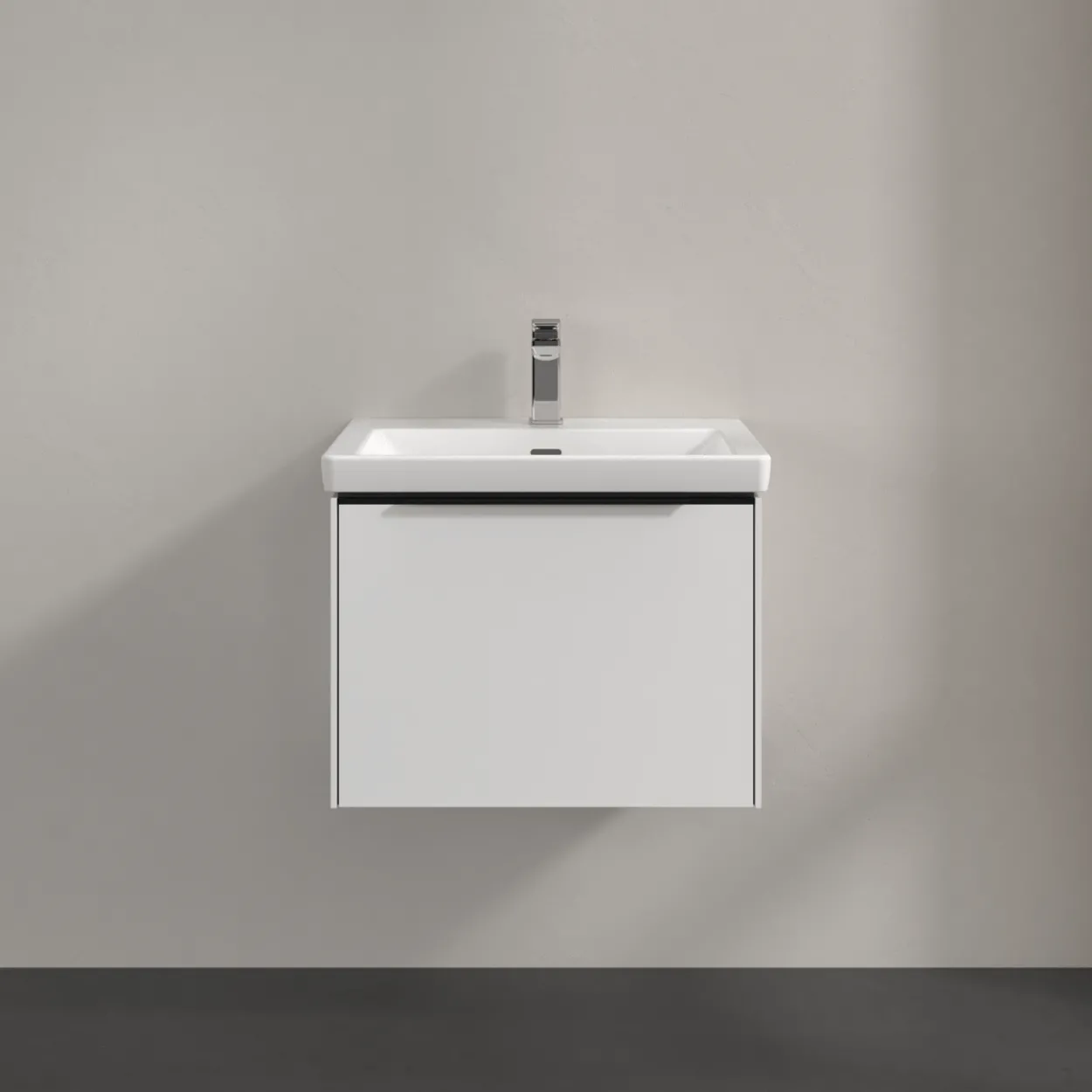 V&b subway 3.0 servantskap 57x42 pure white håndtak i volcano black