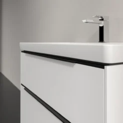 V&b subway 3.0 servantskap 77x57 pure white håndtak i volcano black