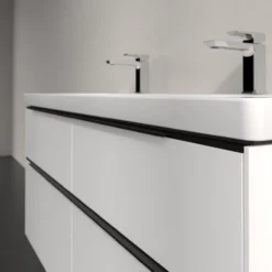 V&b subway 3.0 servantskap 127x57 pure white håndtak i volcano black